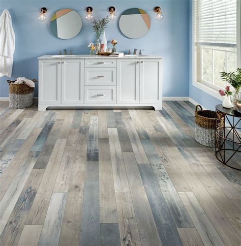 blue waterproof vinyl plank flooring